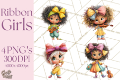 Oversized Bow Young Girl PNG Clipart Kids Fashion Graphics Product Image 1