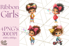 Oversized Bow Young Girl PNG Clipart Kids Fashion Graphics Product Image 1