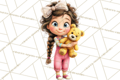 Oversized Bow Young Girl PNG Clipart Kids Fashion Graphics Product Image 5