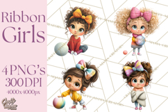 Oversized Bow Young Girl PNG Clipart Kids Fashion Graphics Product Image 1