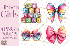 Oversized Bow Young Girl PNG Clipart Kids Fashion Graphics Product Image 1