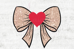 Love Coquette Ribbon PNG Romantic Bow Heart Design Product Image 4