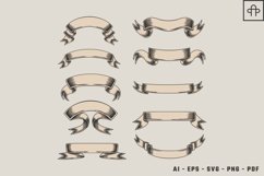 Ribbon Vintage Hand Drawn Vector Product Image 1