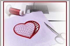 Heart Richelieu Cutwork Embroidery Design for 4x4 hoop Product Image 6