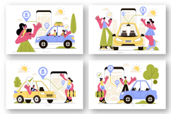9 Ride Sharing Services Illustration Product Image 2