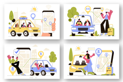 9 Ride Sharing Services Illustration Product Image 3