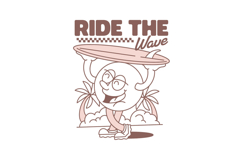 Ride the Wave Summer Surfing T-shirt Design Product Image 1