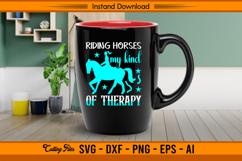 Riding Horses My Kind of Therapy SVG Design Product Image 3