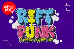 Rift Punk | Wild 3D Layered Graffiti Webfont Product Image 1