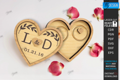 Wedding Ring Box Laser Cut | Jewelry Box | Wedding Day SVG Product Image 1