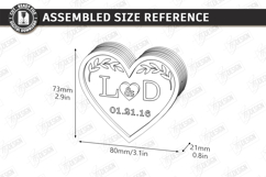 Wedding Ring Box Laser Cut | Jewelry Box | Wedding Day SVG Product Image 2