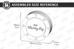 Wedding Ring Box Laser Cut | Jewelry Box | Wedding Day SVG Product Image 3