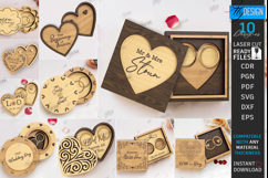 Wedding Ring Boxes Laser Cut Bundle|Jewelry Box|Wedding Day Product Image 1