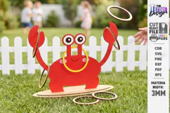 Wooden Ring Toss Game Laser Cut | Kids Laser | Crab Laser Product Image 1