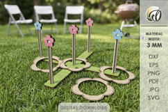 Ring Toss Games Bundle Laser Cut. Outdoor Lawn Game SVG Product Image 5