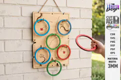 Wooden Ring Toss Game Laser Cut | Kids Laser | Treasure Map Product Image 1