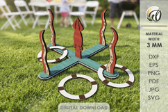 Ring Toss Game Laser Cut. Outdoor Lawn Game SVG Product Image 1