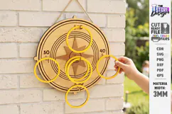 Wooden Ring Toss Game Laser Cut | Kids Laser | Compass Laser Product Image 1