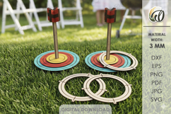 Ring Toss Game Laser Cut. Outdoor Lawn Game SVG Product Image 1