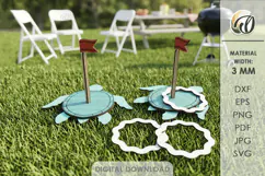 Ring Toss Game Laser Cut. Outdoor Lawn Game SVG Product Image 1