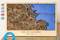Rio De Janeiro Svg file for lasers, Glowforge map, Multilaye Product Image 5