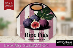 Ripe Fig Vintage Fruit Lunch Bag Summer Lunch Bug PNG Product Image 1