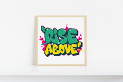 Rise Above - Graffiti Typography SVG PNG EPS PDF Streetwear Product Image 3