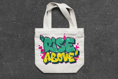Rise Above - Graffiti Typography SVG PNG EPS PDF Streetwear Product Image 4
