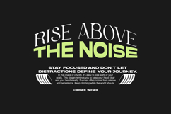 Rise Above the Noise Urban Typography T-shirt Design Product Image 1