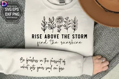 Rise above the storm find the sunshine Sleeve SVG Product Image 1
