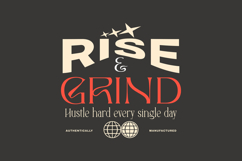 Rise and Grind Urban Typography T-shirt Design Product Image 1