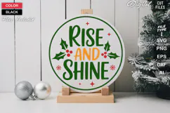Rise And Shine SVG | Christmas Round Sign SVG | Xmas SVG Product Image 1