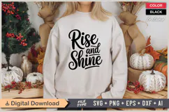 Rise And Shine SVG | Christmas SVG | Holiday SVG | Xmas SVG Product Image 2