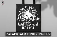 Rise, Shine and Hold Your Head Up High | Sunflower SVG Product Image 2