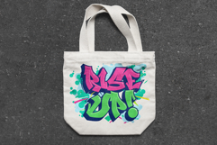 Rise Up | Graffiti Typography SVG PNG EPS PDF Streetwear Product Image 4