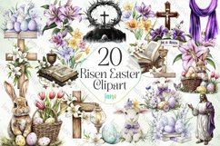 Risen Easter Clipart Sublimation Product Image 1