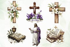Risen Easter Clipart Sublimation Product Image 4