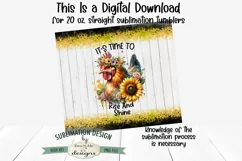 Cute Chicken with Sunflowers 20oz Seamless Tumbler Wrap Product Image 2