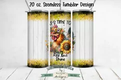 Cute Chicken with Sunflowers 20oz Seamless Tumbler Wrap Product Image 1
