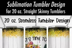Cute Chicken with Sunflowers 20oz Seamless Tumbler Wrap Product Image 4