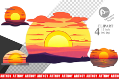 Rising Sun Clipart Product Image 1