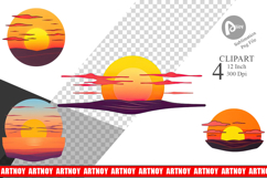 Rising Sun Clipart Product Image 1