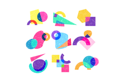 risograph effect set cartoon Product Image 1