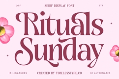 Rituals Sunday - Serif Display Font Product Image 1