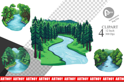 Forest River Clipart Product Image 1