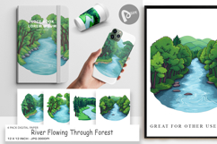 Digital Paper Forest River Product Image 1