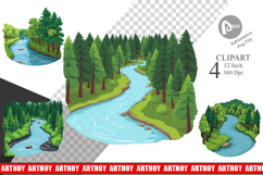 Forest River Clipart Product Image 1