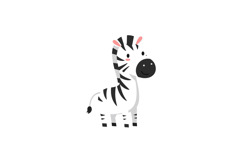 Cute cartoon zebra character in a minimal design style with Product Image 1