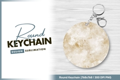 Distressed beige background with white round keychain png Product Image 1
