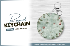 Christmas round keychain png Product Image 1